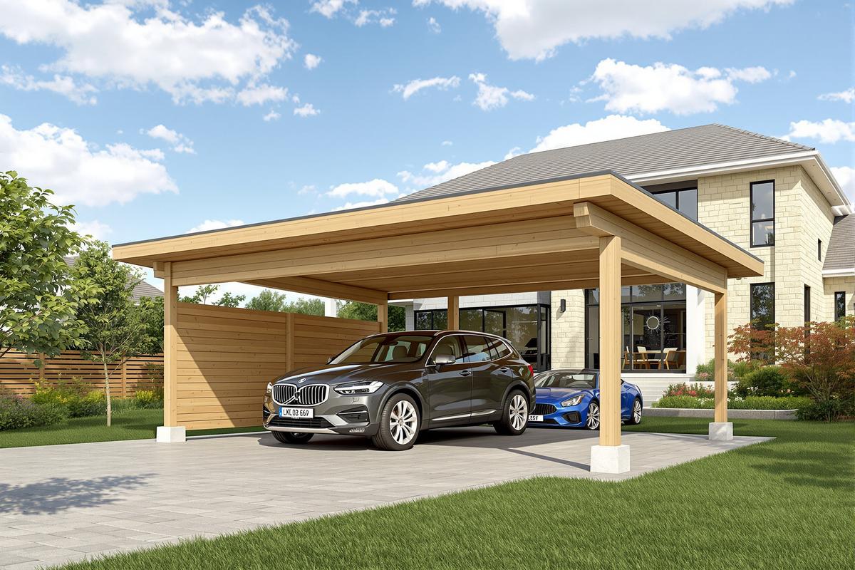 Carport bois 2 voitures : guide pour bien choisir votre modèle