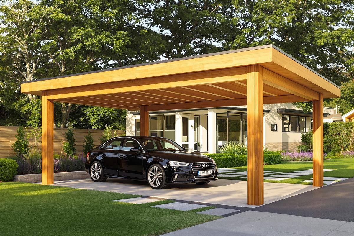 Carport bois avec toiture : guide des meilleurs modèles plats